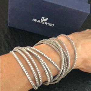 Swarovski slake crystal gray wrap around bracelet